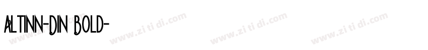 Altinn-DIN Bold字体转换